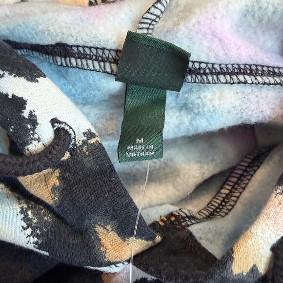 Wild Fable Women's Black Tie-Dye Cropped Long Sleeve Hoodie - Size Medium - NWT - Picture 2 of 8